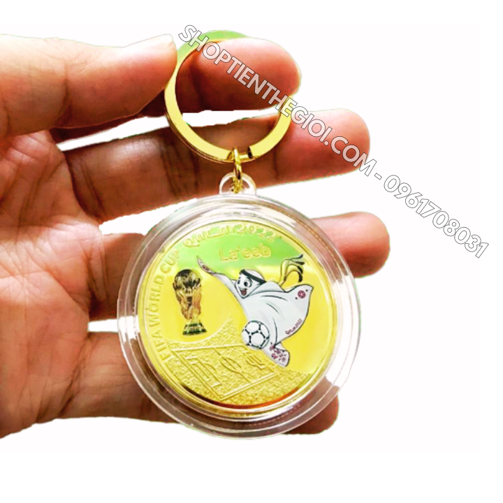 Móc Khóa Xu Lưu Niệm World Cup 2022 in Màu - SP005994